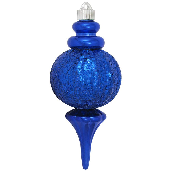 8 2/3" Ripple Finial w/ Glitz Large Christmas Ornament