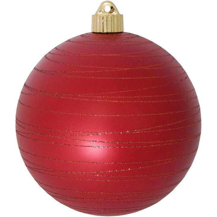 Christmas By Krebs 6" (150mm) Ornament, [2 Pieces], Commercial Grade Indoor and Outdoor Shatterproof Plastic, Water Resistant Decorated Ball Shape Ornament Decorations