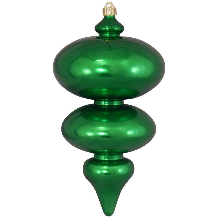 Christmas By Krebs 15" (380mm) Ornament, Commercial Grade Indoor Outdoor Moisture Resistant Shatterproof Plastic Finial Ornament (Blarney Green, 15 inch (380mm))