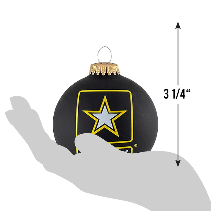 Christmas Tree Ornaments Made in the USA - 80mm / 3.25" Decorated Collectible Glass Balls from Christmas by Krebs - Handmade Hanging Holiday Decorations for Trees