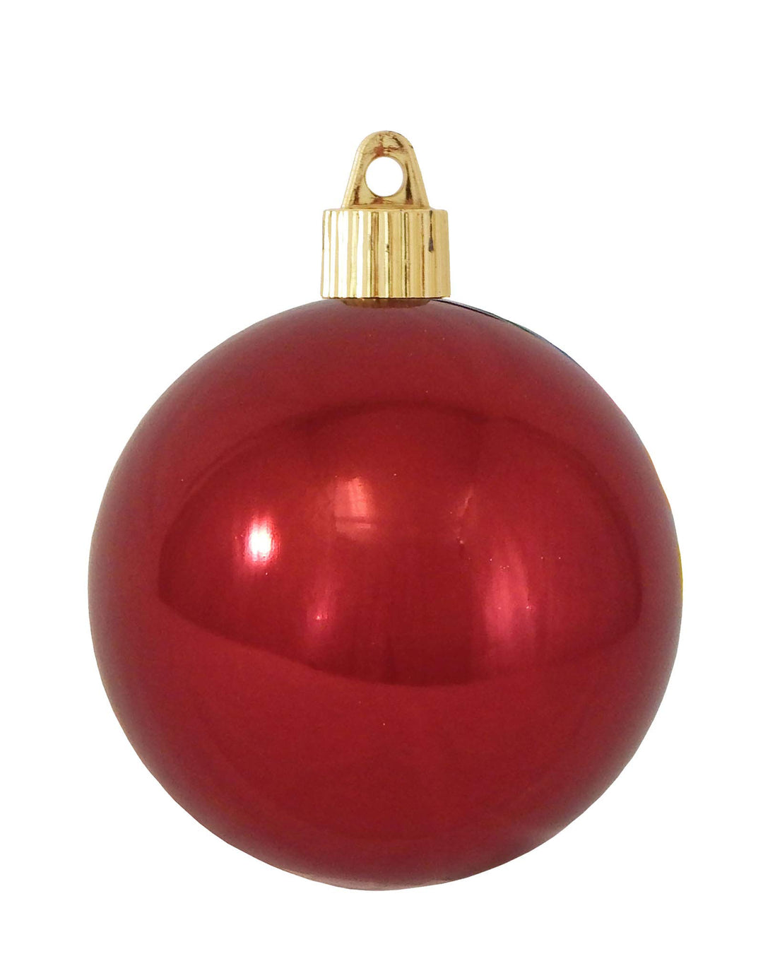 Christmas By Krebs 3 1/4" (80mm) Shiny Sonic Red [8 Pieces] Solid Commercial Grade Indoor and Outdoor Shatterproof Plastic, UV and Water Resistant Ball Ornament Decorations