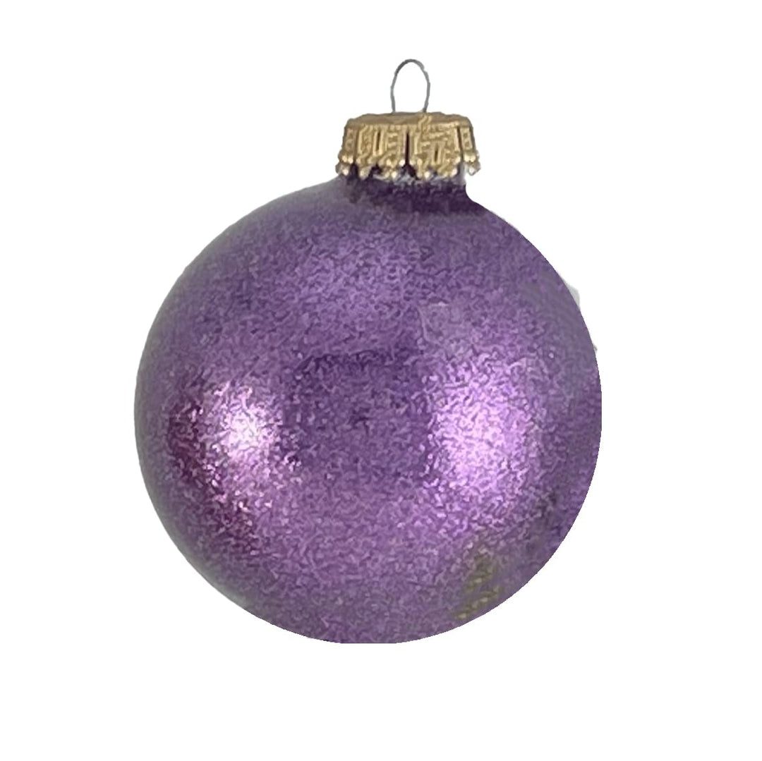 Glass Christmas Tree Ornaments - 67mm / 2.63" [6 Pieces] Designer Balls from Christmas By Krebs Seamless Hanging Holiday Decor