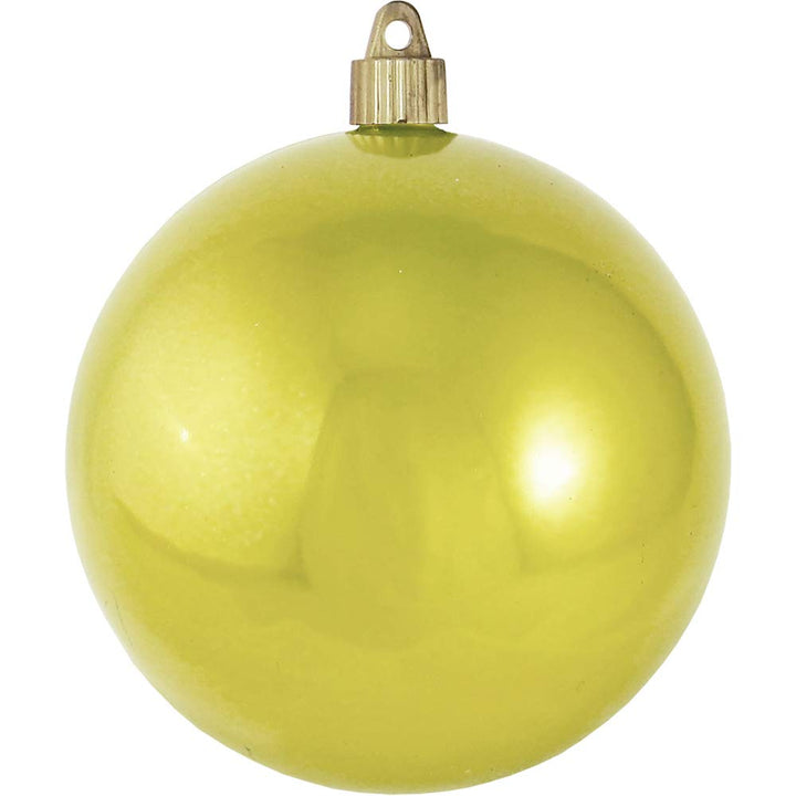 Christmas By Krebs Ornament, Large Commercial Grade Indoor and Outdoor Shatterproof Plastic, UV and Water Resistant Ball Ornament Decorations (Shiny Sunshine Yellow, 4 3/4 inch (120mm))