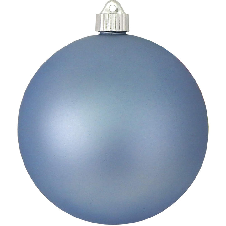 Christmas By Krebs 6" (150mm) Velvet Arctic Chill Blue [2 Pieces] Solid Commercial Grade Indoor and Outdoor Shatterproof Plastic, UV and Water Resistant Ball Ornament Decorations