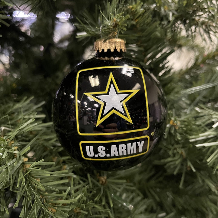 Christmas Tree Ornaments Made in the USA - 80mm / 3.25" Decorated Collectible Glass Balls from Christmas by Krebs - Handmade Hanging Holiday Decorations for Trees