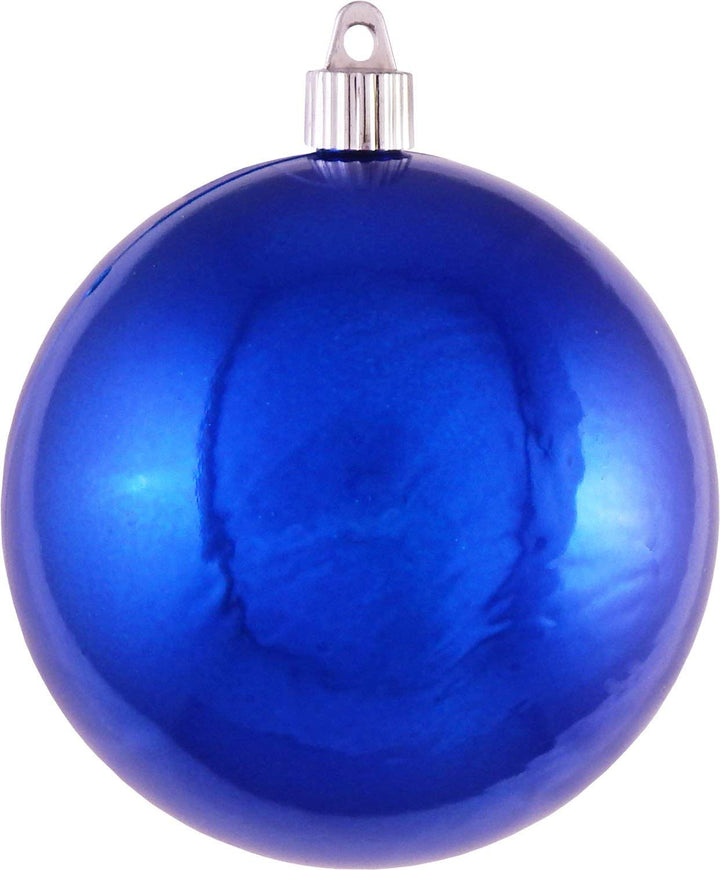 Christmas By Krebs Ornament, Large Commercial Grade Indoor and Outdoor Shatterproof Plastic, UV and Water Resistant Ball Ornament Decorations (Shiny Azure Blue, 4 3/4 inch (120mm))