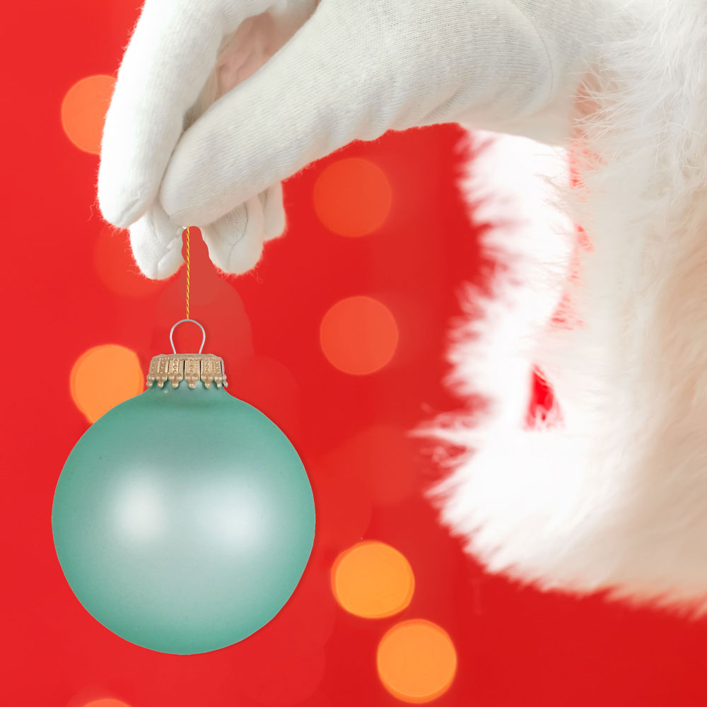 Christmas Tree Ornaments - 67mm / 2.625" Designer Glass Balls from Christmas by Krebs - Handmade Seamless Hanging Holiday Decorations for Trees - Set of 8