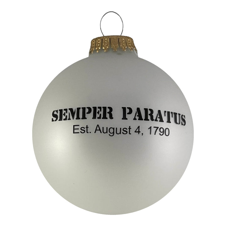 Christmas Tree Ornaments Made in the USA - 80mm / 3.25" Decorated Collectible Glass Balls from Christmas by Krebs - Handmade Hanging Holiday Decoration for Trees (USCG with Est Date)