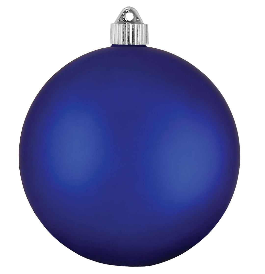 Christmas By Krebs 3 1/4" (80mm) Regal Blue [8 Pieces] Solid Commercial Grade Indoor and Outdoor Shatterproof Plastic, UV and Water Resistant Ball Ornament Decorations