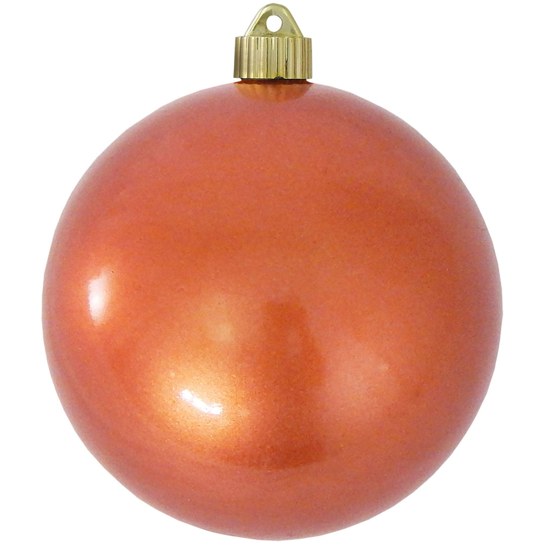 Christmas By Krebs 6" (150mm) Candy Copper [2 Pieces] Solid Commercial Grade Indoor and Outdoor Shatterproof Plastic, UV and Water Resistant Ball Ornament Decorations