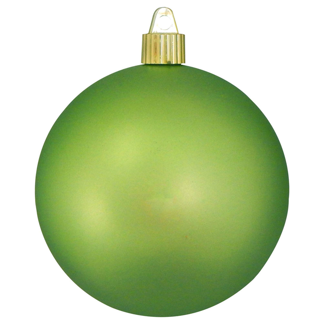 Christmas By Krebs 4" (100mm) Velvet Krypton Green [4 Pieces] Solid Commercial Grade Indoor and Outdoor Shatterproof Plastic, UV and Water Resistant Ball Ornament Decorations