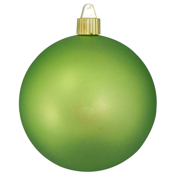 Christmas By Krebs 4" (100mm) Velvet Krypton Green [4 Pieces] Solid Commercial Grade Indoor and Outdoor Shatterproof Plastic, UV and Water Resistant Ball Ornament Decorations