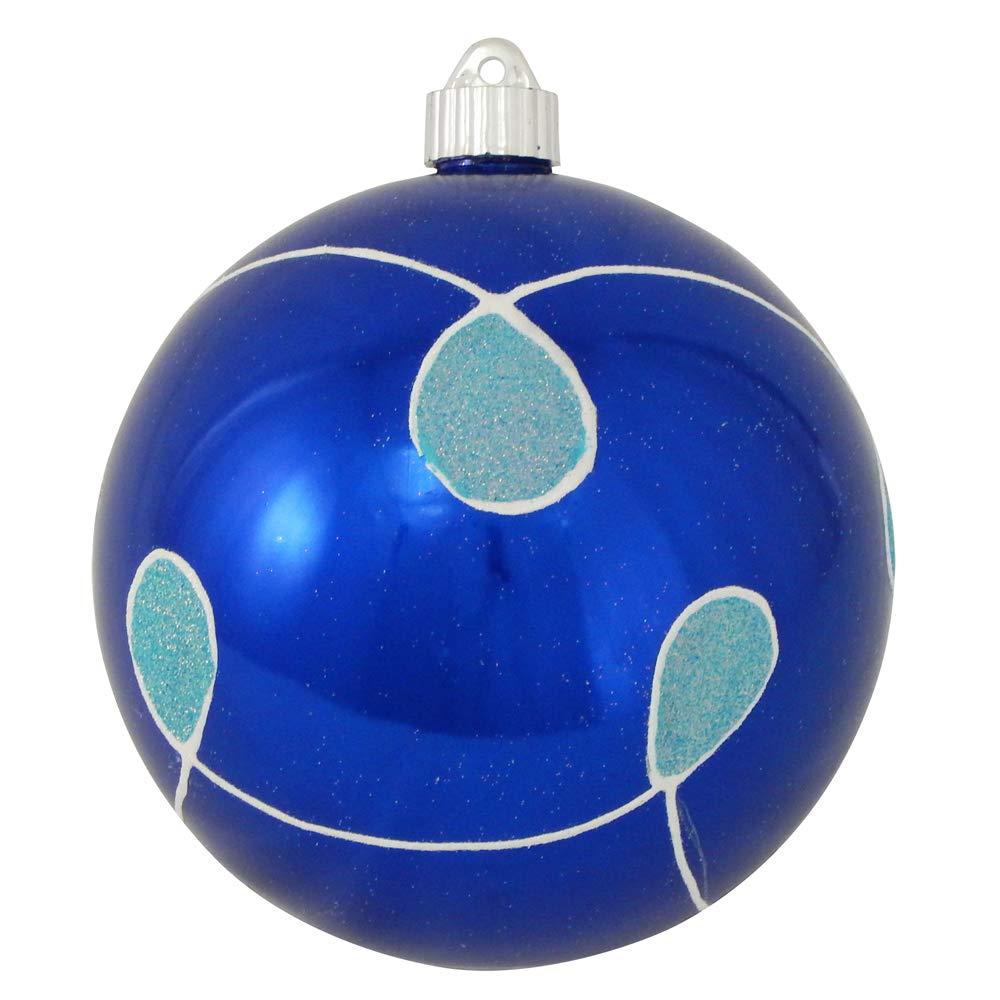 Christmas By Krebs 6" (150mm) Ornament, [2 Pieces], Commercial Grade Indoor and Outdoor Shatterproof Plastic, Water Resistant Decorated Ball Shape Ornament Decorations