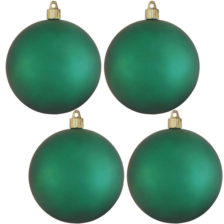 Christmas By Krebs Ornament, Large Commercial Grade Indoor and Outdoor Shatterproof Plastic, UV and Water Resistant Ball Ornament Decorations (Velvet Shamrock Green, 4 3/4 inch (120mm))