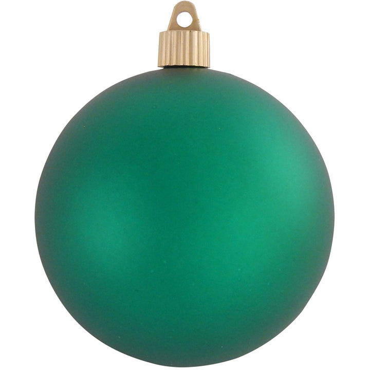 Christmas By Krebs 4" (100mm) Velvet Shamrock Green [4 Pieces] Solid Commercial Grade Indoor and Outdoor Shatterproof Plastic, UV and Water Resistant Ball Ornament Decorations