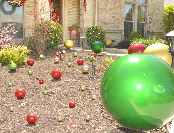 Christmas By Krebs 8" (200mm) Velvet Shamrock Green [1 Piece] Solid Commercial Grade Indoor and Outdoor Shatterproof Plastic, UV and Water Resistant Ball Ornament Decorations