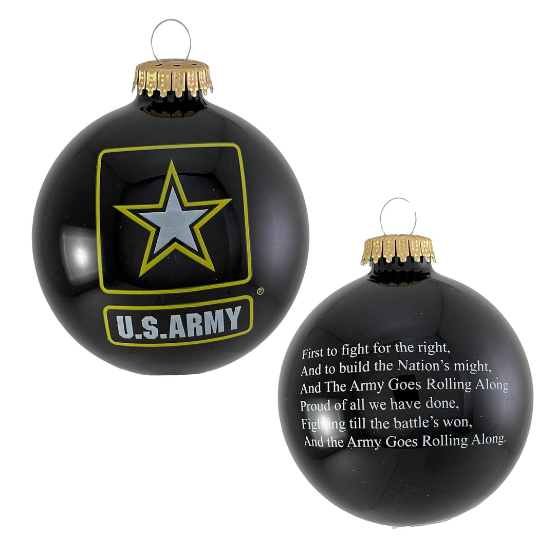 Christmas Tree Ornaments Made in the USA - 80mm / 3.25" Decorated Collectible Glass Balls from Christmas by Krebs - Handmade Hanging Holiday Decorations for Trees