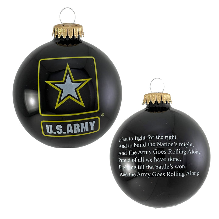 Christmas Tree Ornaments Made in the USA - 80mm / 3.25" Decorated Collectible Glass Balls from Christmas by Krebs - Handmade Hanging Holiday Decorations for Trees