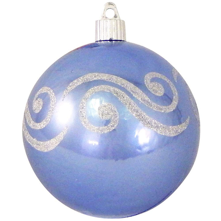 Christmas By Krebs 4" (100mm) Ornament [4 Pieces] Commercial Grade Indoor and Outdoor Shatterproof Plastic, Water Resistant Ball Decorated Ornaments