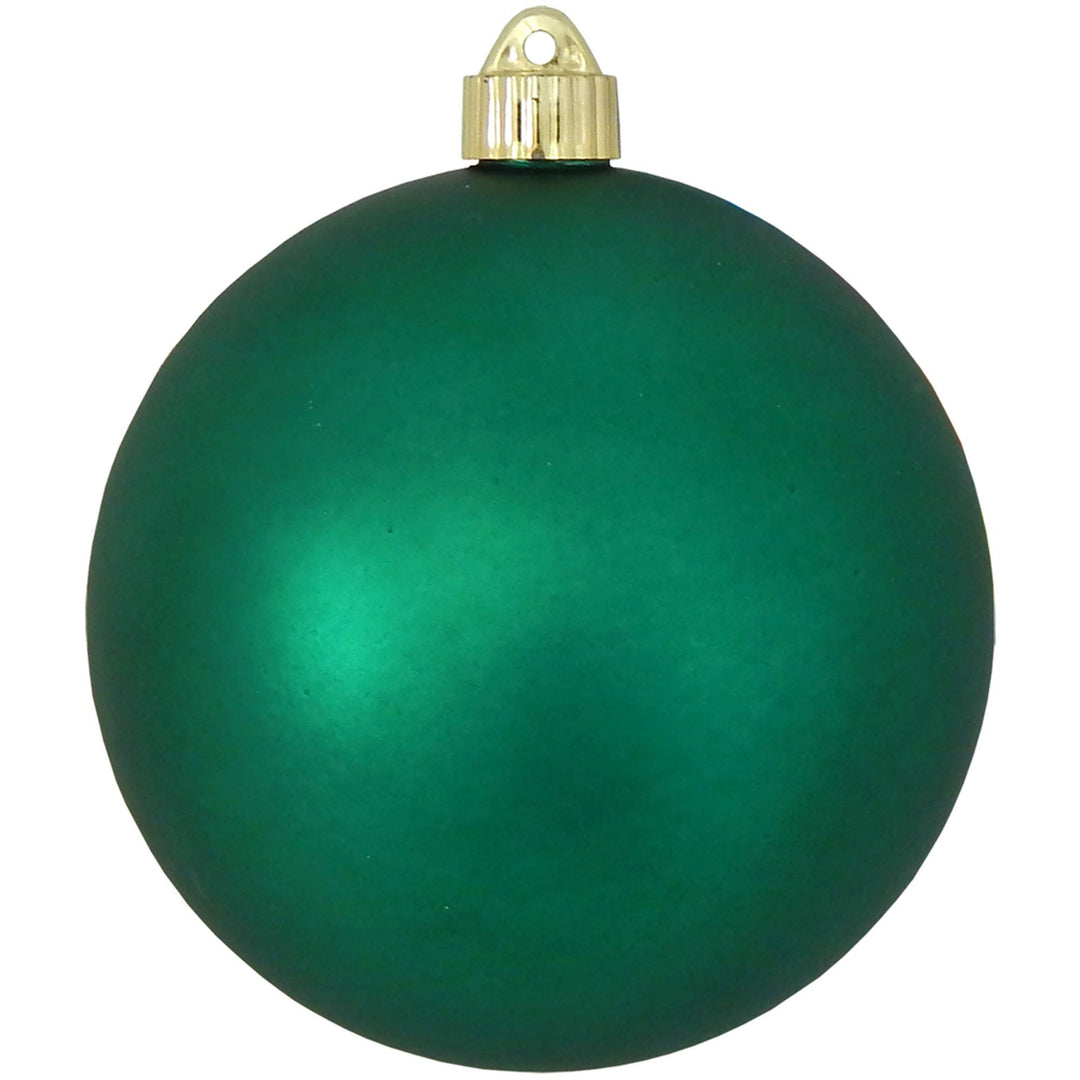 Christmas By Krebs 6" (150mm) Velvet Shamrock Green [2 Pieces] Solid Commercial Grade Indoor and Outdoor Shatterproof Plastic, UV and Water Resistant Ball Ornament Decorations