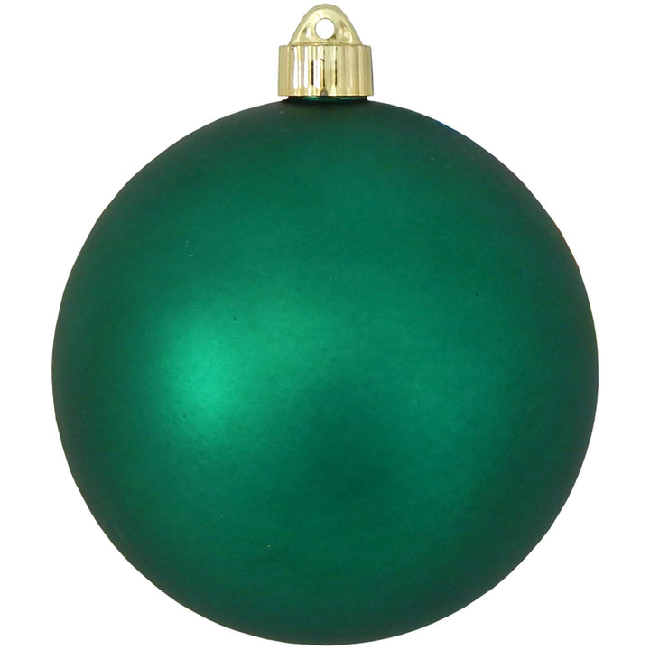 Christmas By Krebs 6" (150mm) Velvet Shamrock Green [2 Pieces] Solid Commercial Grade Indoor and Outdoor Shatterproof Plastic, UV and Water Resistant Ball Ornament Decorations
