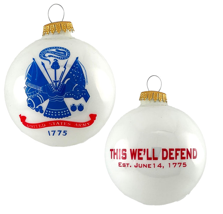 Christmas Tree Ornaments Made in the USA - 80mm / 3.25" Decorated Collectible Glass Balls from Christmas by Krebs - Handmade Hanging Holiday Decorations for Trees