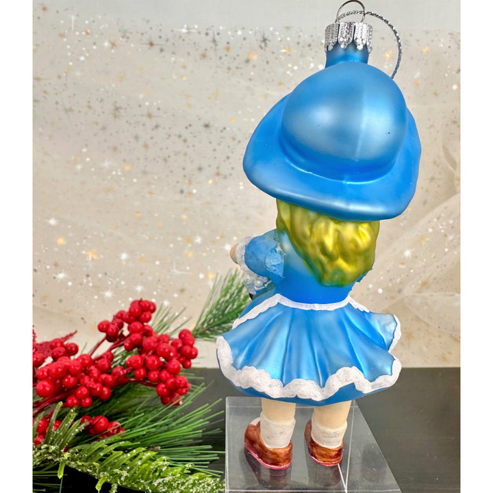 Christmas Tree Ornaments - Figurine Glass from Christmas By Krebs - Handcrafted Hanging Holiday Decor for Trees (5" Mary with Lamb)