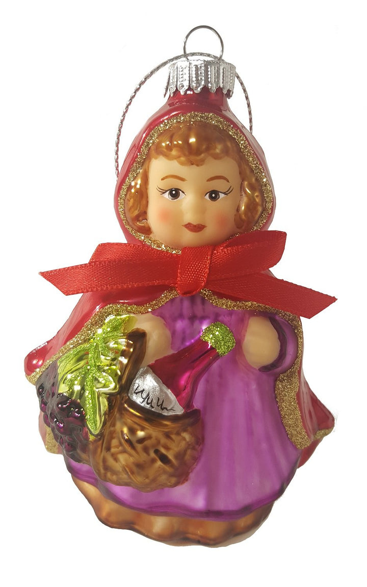Christmas By Krebs Blown Glass  Collectible Tree Ornaments  (Little Red Riding Hood)
