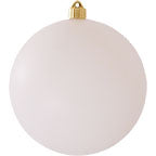 Christmas By Krebs 8" (200mm) Velvet Cloud White [1 Piece] Solid Commercial Grade Indoor and Outdoor Shatterproof Plastic, UV and Water Resistant Ball Ornament Decorations