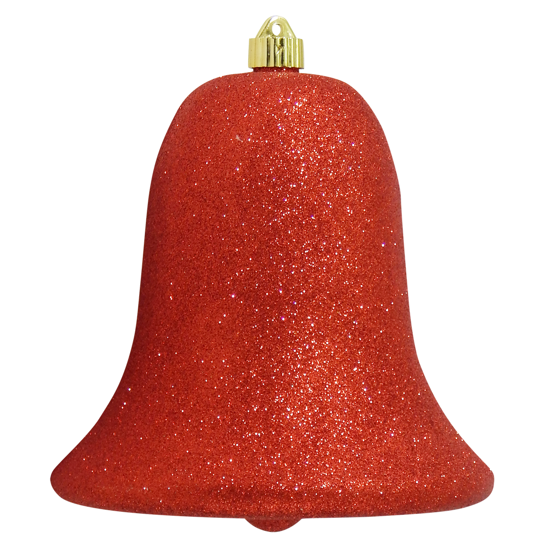 Christmas By Krebs 7" (180mm) Ornament, Commercial Grade Indoor Outdoor Shatterproof Plastic Water Resistant Bell Ornament