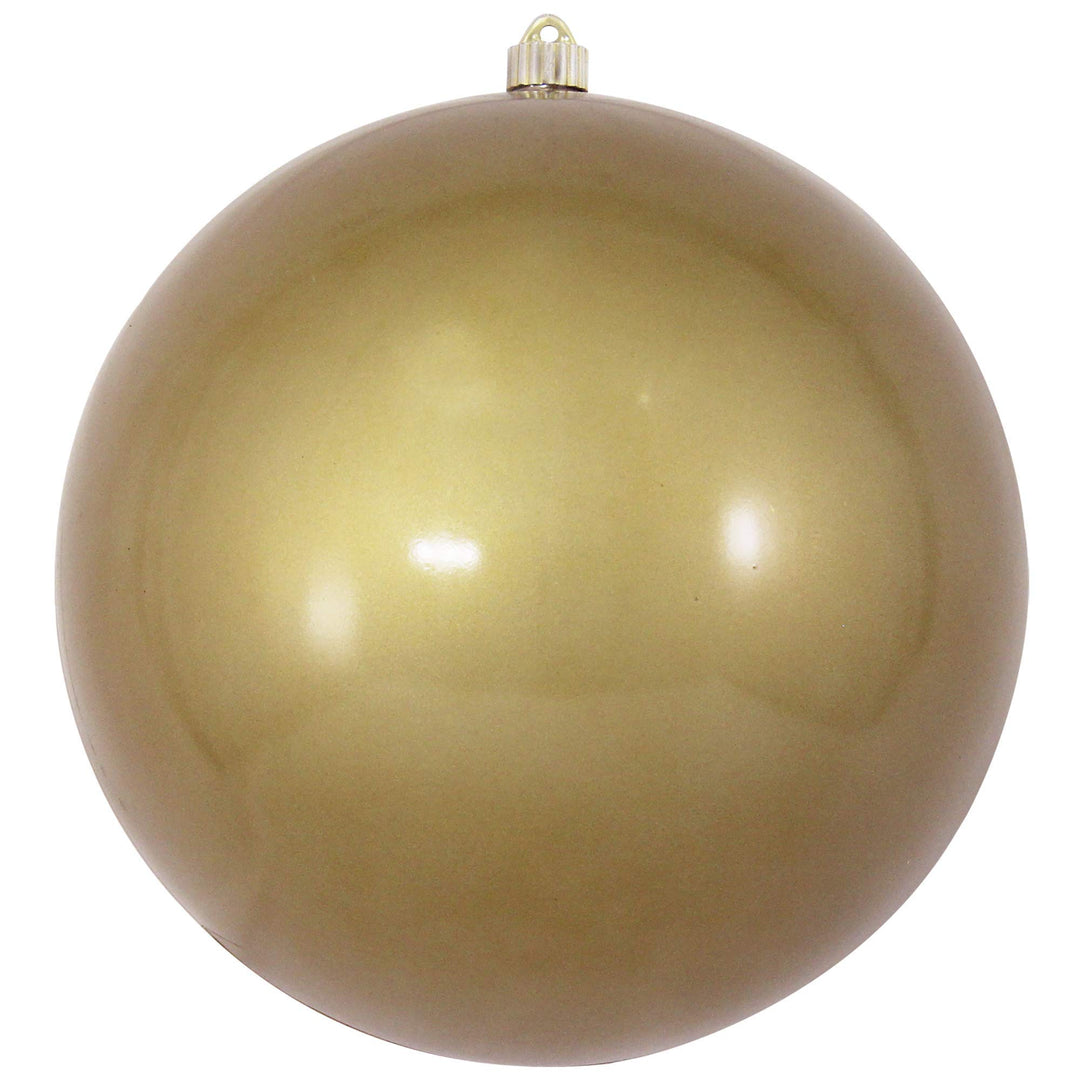 Christmas By Krebs 12" (300mm) Candy Gold [1 Piece] Solid Commercial Grade Indoor and Outdoor Shatterproof Plastic, UV and Water Resistant Ball Ornament Decorations