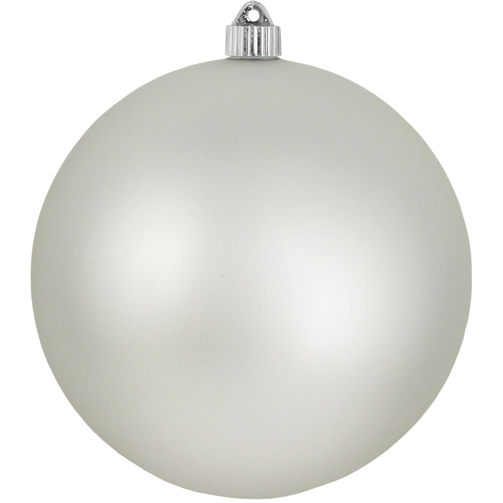 Christmas By Krebs 8" (200mm) Velvet Dove Gray [1 Piece] Solid Commercial Grade Indoor and Outdoor Shatterproof Plastic, UV and Water Resistant Ball Ornament Decorations