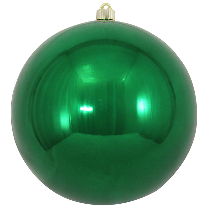 Christmas By Krebs 10" (250mm) Shiny Blarney Green [1 Piece] Solid Commercial Grade Indoor and Outdoor Shatterproof Plastic, UV and Water Resistant Ball Ornament Decorations