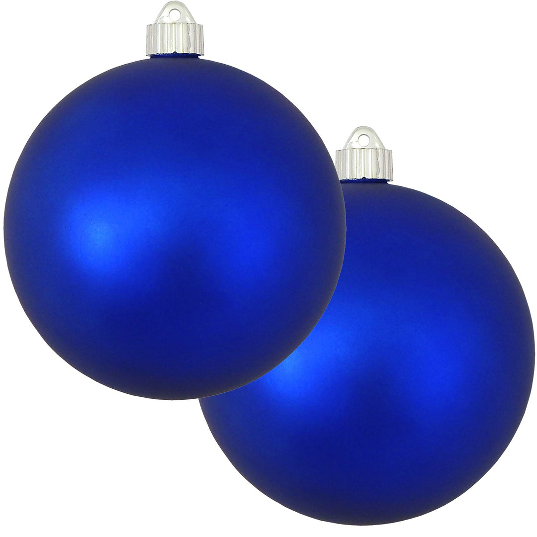 Christmas By Krebs 6" (150mm) Velvet Regal Blue [2 Pieces] Solid Commercial Grade Indoor and Outdoor Shatterproof Plastic, UV and Water Resistant Ball Ornament Decorations