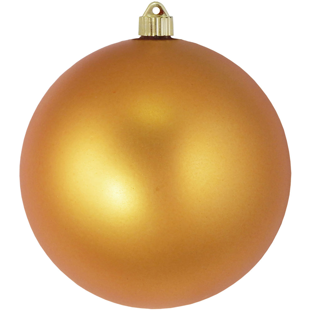 Christmas By Krebs 8" (200mm) Velvet Imperial Gold [1 Piece] Solid Commercial Grade Indoor and Outdoor Shatterproof Plastic, UV and Water Resistant Ball Ornament Decorations