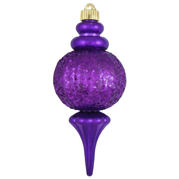 Christmas By Krebs 8 2/3" (220mm) Ornament, Commercial Grade Indoor Outdoor Moisture Resistant Shatterproof Plastic Finial Ornament (Vivacious Purple)