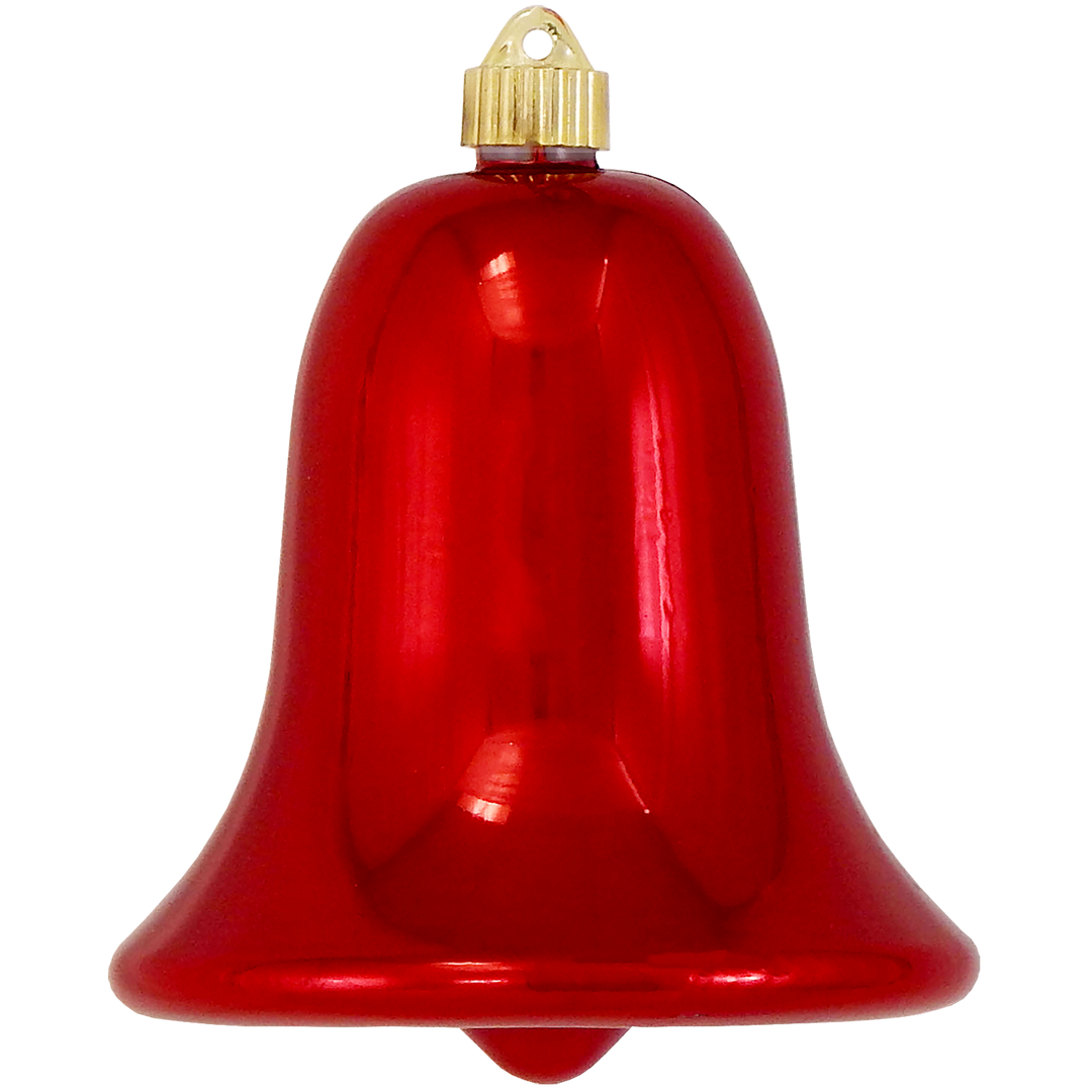 Christmas By Krebs 7" (180mm) Ornament, Commercial Grade Indoor Outdoor Shatterproof Plastic Water Resistant Bell Ornament
