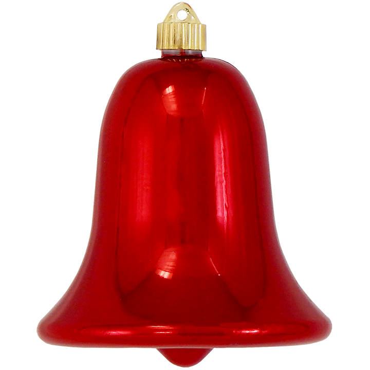 Christmas By Krebs 7" (180mm) Ornament, Commercial Grade Indoor Outdoor Shatterproof Plastic Water Resistant Bell Ornament
