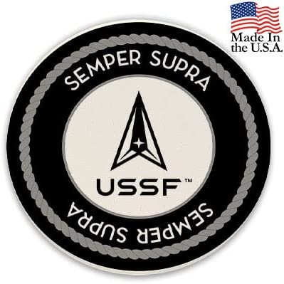 Christmas By Krebs United States Space Force Emblem Drink Coasters Set of Four 4" USSF Officially Licensed Military Patriotic Ceramic Stone US Armed Forces Veterans Home Décor for Servicemen SFB