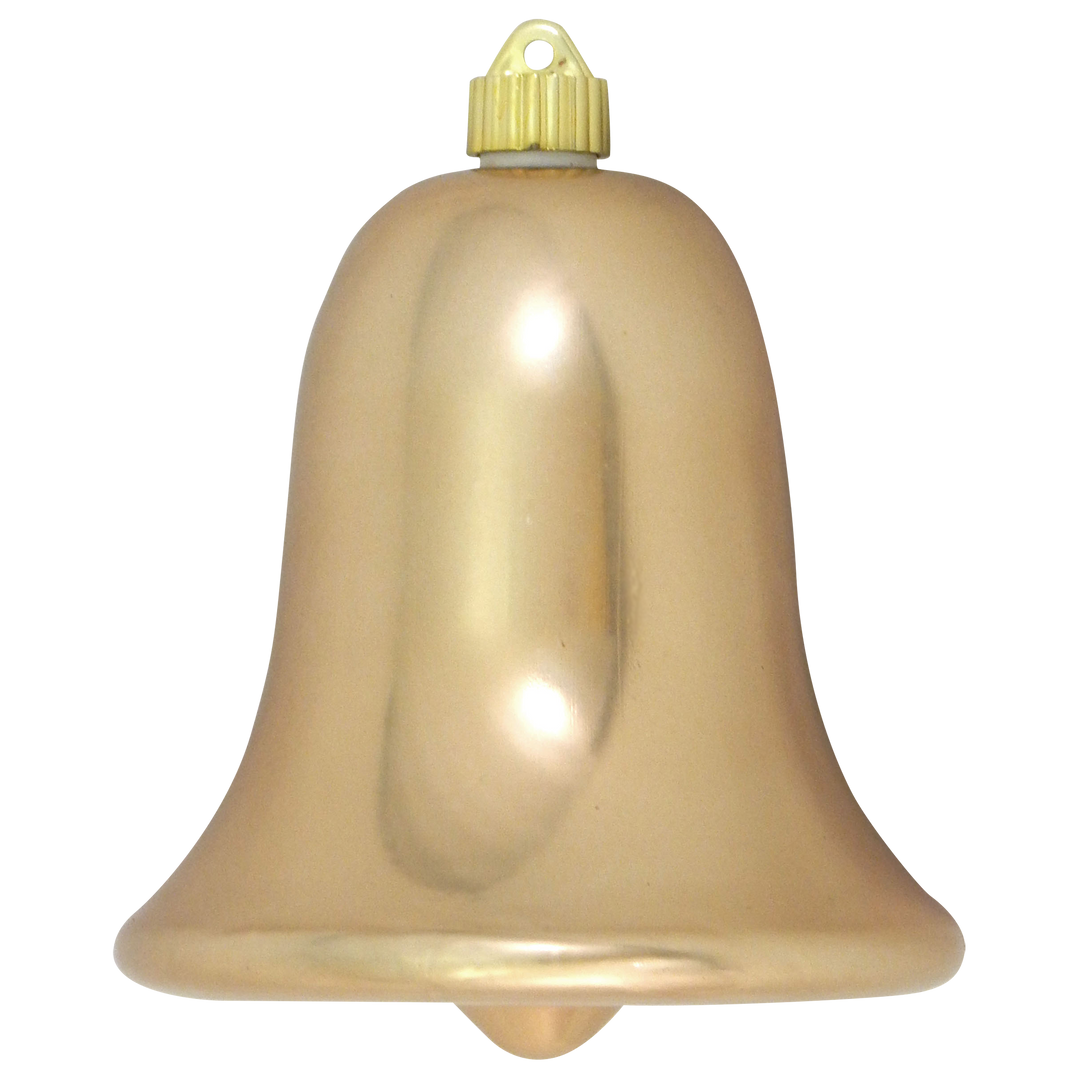 Christmas By Krebs 7" (180mm) Ornament, Commercial Grade Indoor Outdoor Shatterproof Plastic Water Resistant Bell Ornament