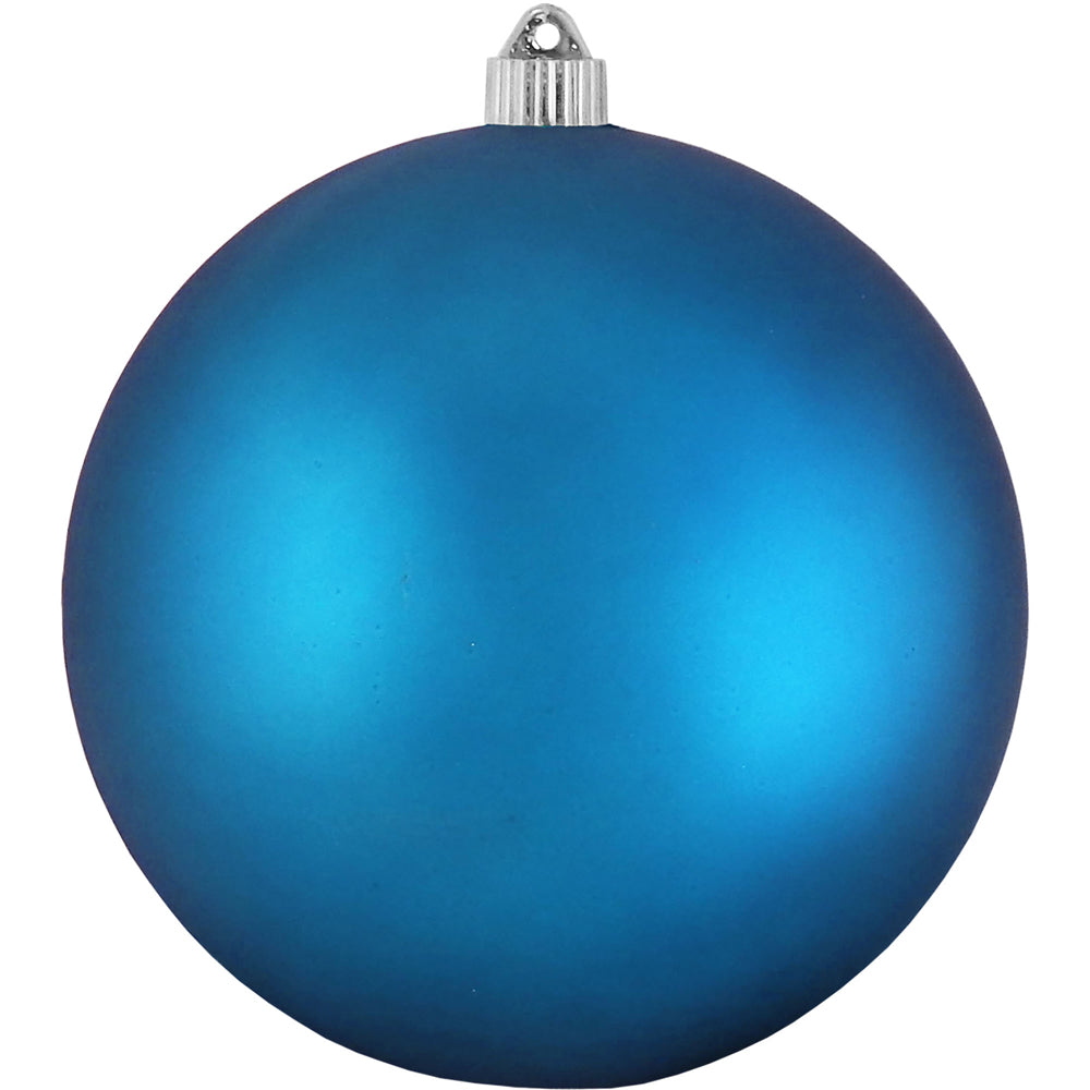 Christmas By Krebs 8" (200mm) Velvet Aloha Blue [1 Piece] Solid Commercial Grade Indoor and Outdoor Shatterproof Plastic, UV and Water Resistant Ball Ornament Decorations