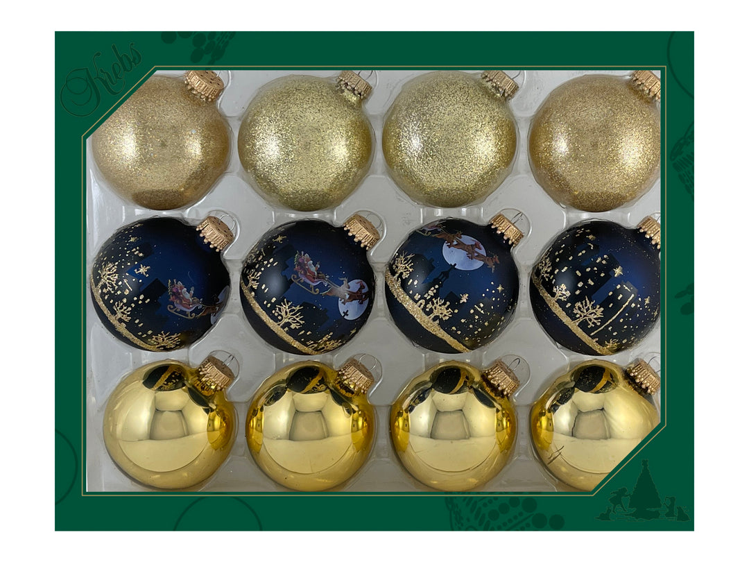 Glass Christmas Tree Ornaments - 67mm/2.63 Designer Balls from