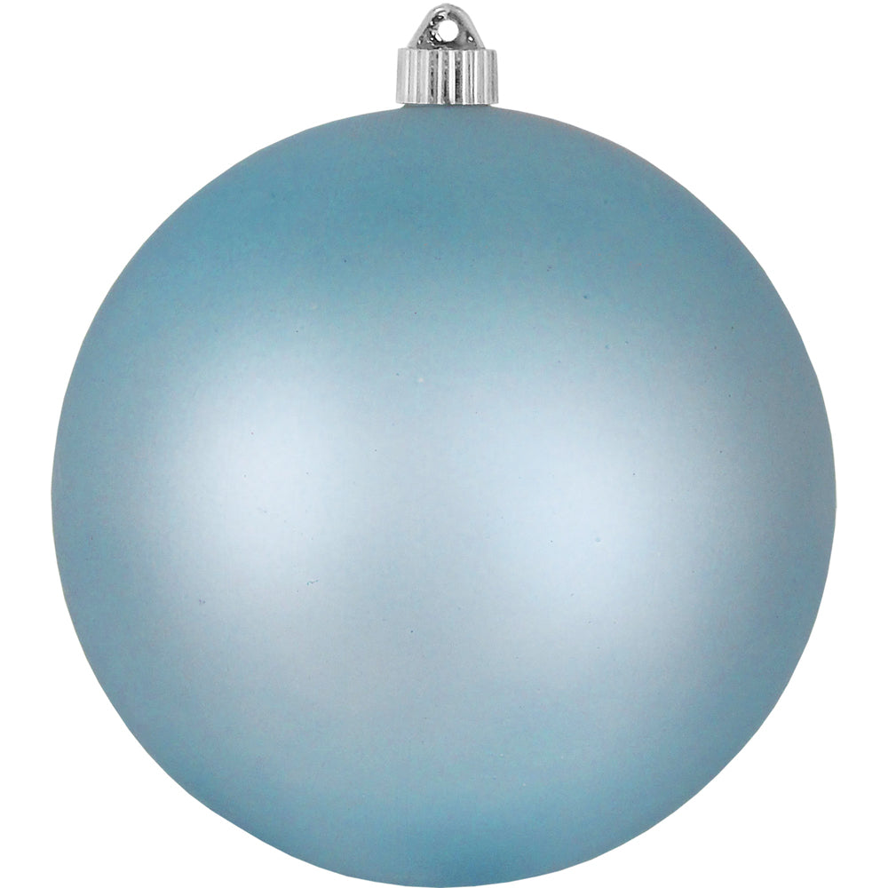 Christmas By Krebs 8" (200mm) Velvet Arctic Chill Blue [1 Piece] Solid Commercial Grade Indoor and Outdoor Shatterproof Plastic, UV and Water Resistant Ball Ornament Decorations