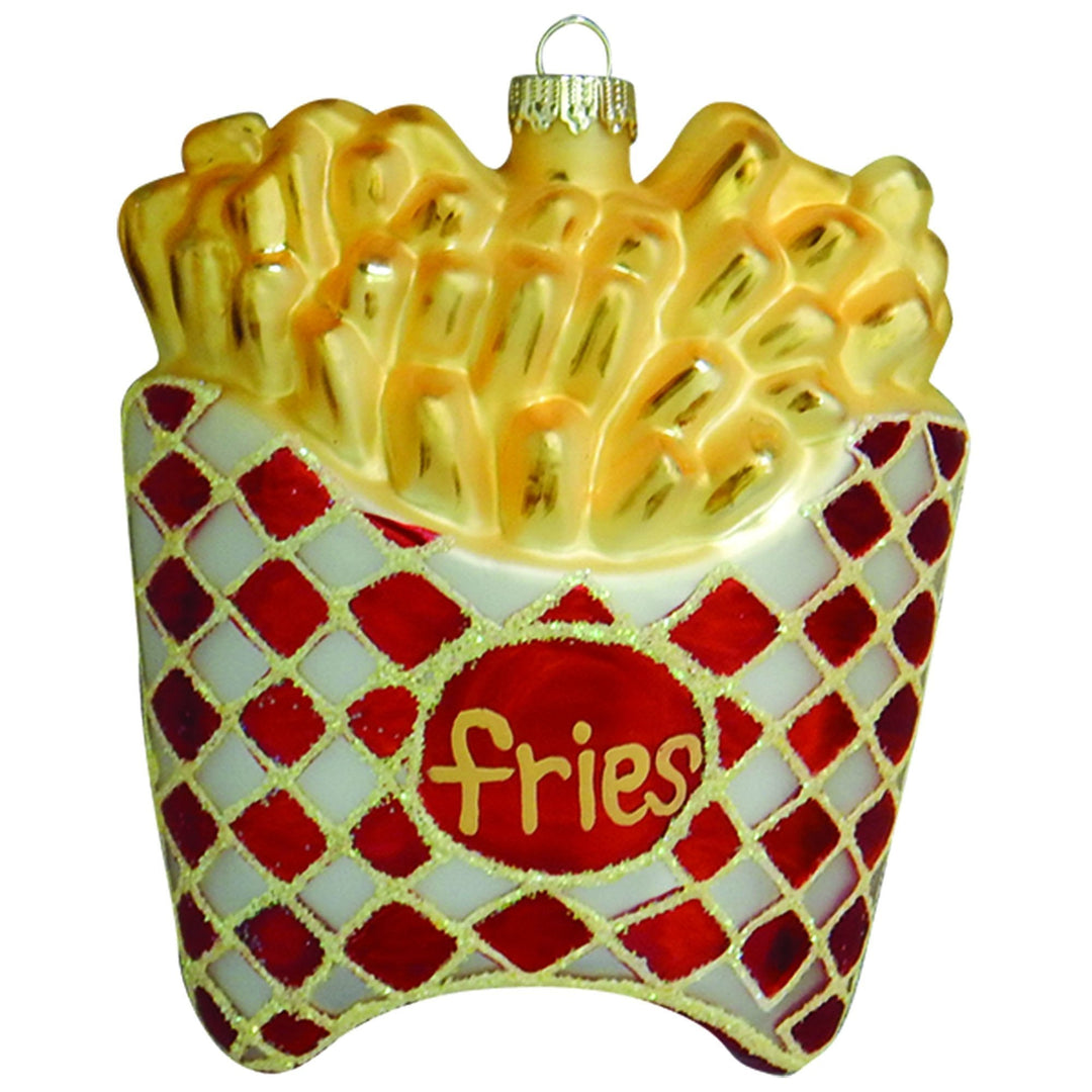 Christmas By Krebs Blown Glass  Collectible Tree Ornaments (4" French Fries)