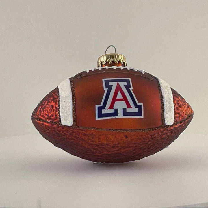 Personalized Football Glass Ornament Gift, Customize with Your Personal Message