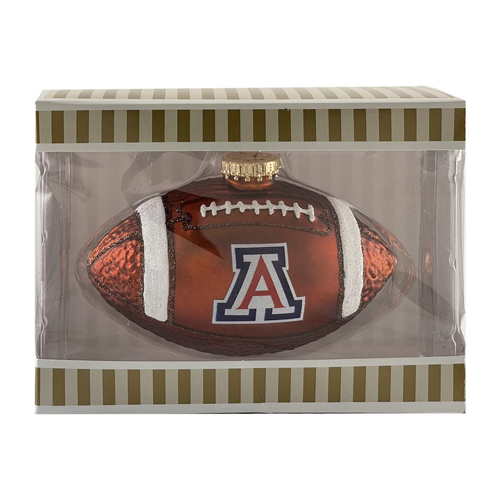 Personalized Football Glass Ornament Gift, Customize with Your Personal Message