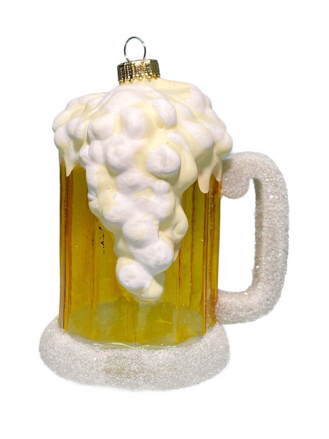 Christmas By Krebs Blown Glass  Collectible Tree Ornaments (4 1/2" Light Beer Mug)