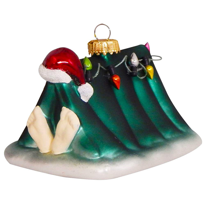 Christmas By Krebs Blown Glass  Collectible Tree Ornaments  (4" Santa's Tent)