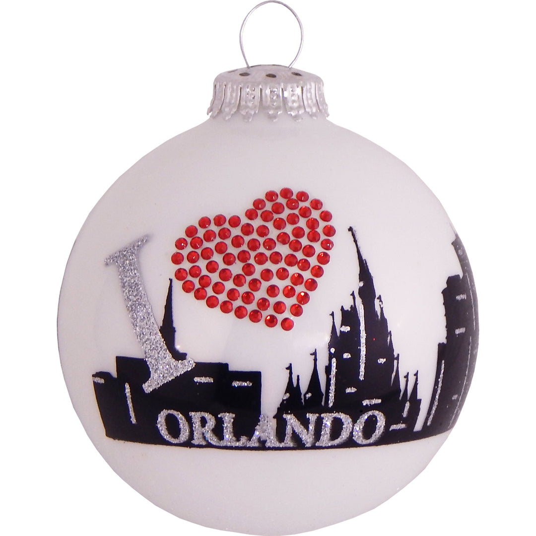 City Skyline Glass Ornaments (Orlando Skyline)