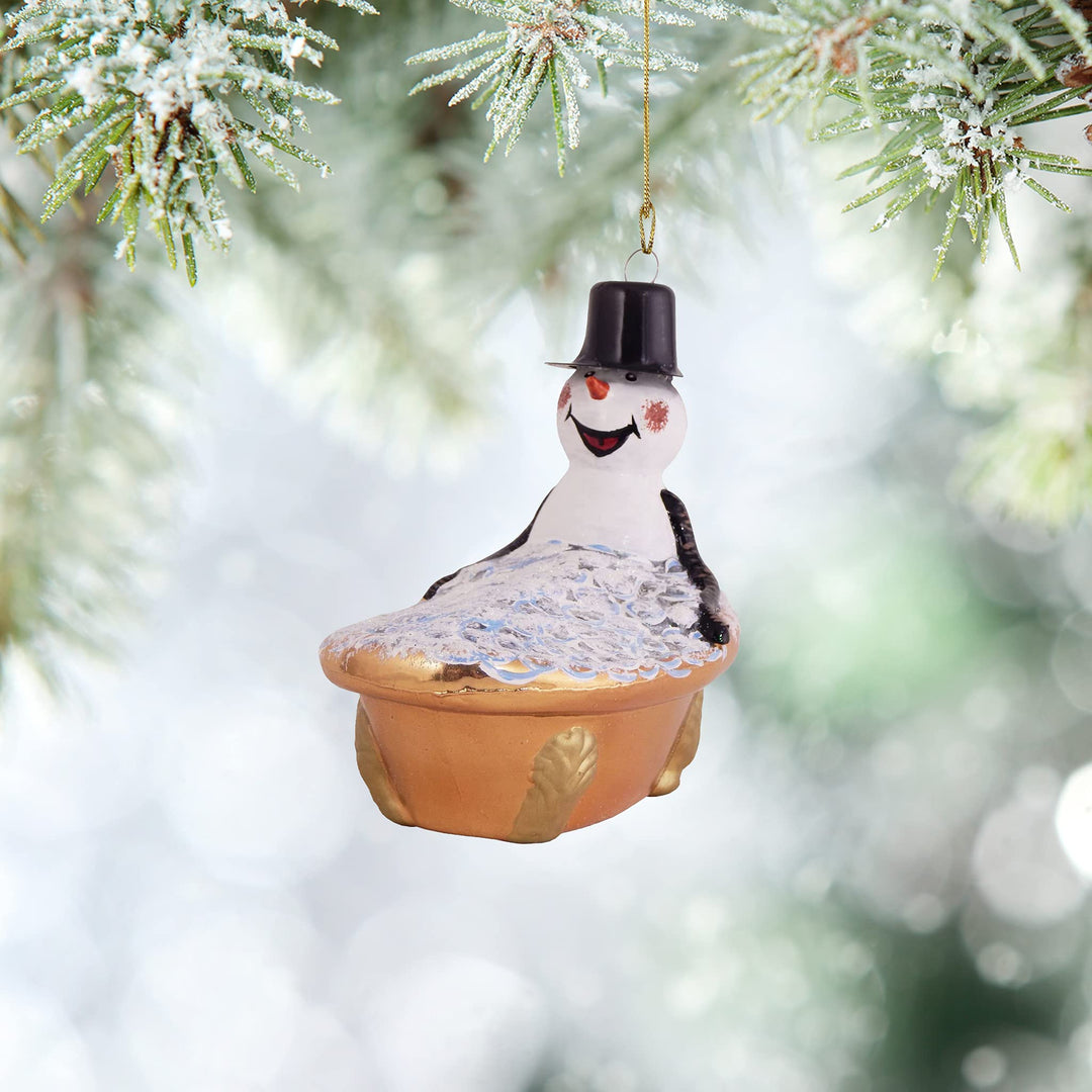 Christmas By Krebs Blown Glass  Collectible Tree Ornaments  (5.5" Bubblebath)